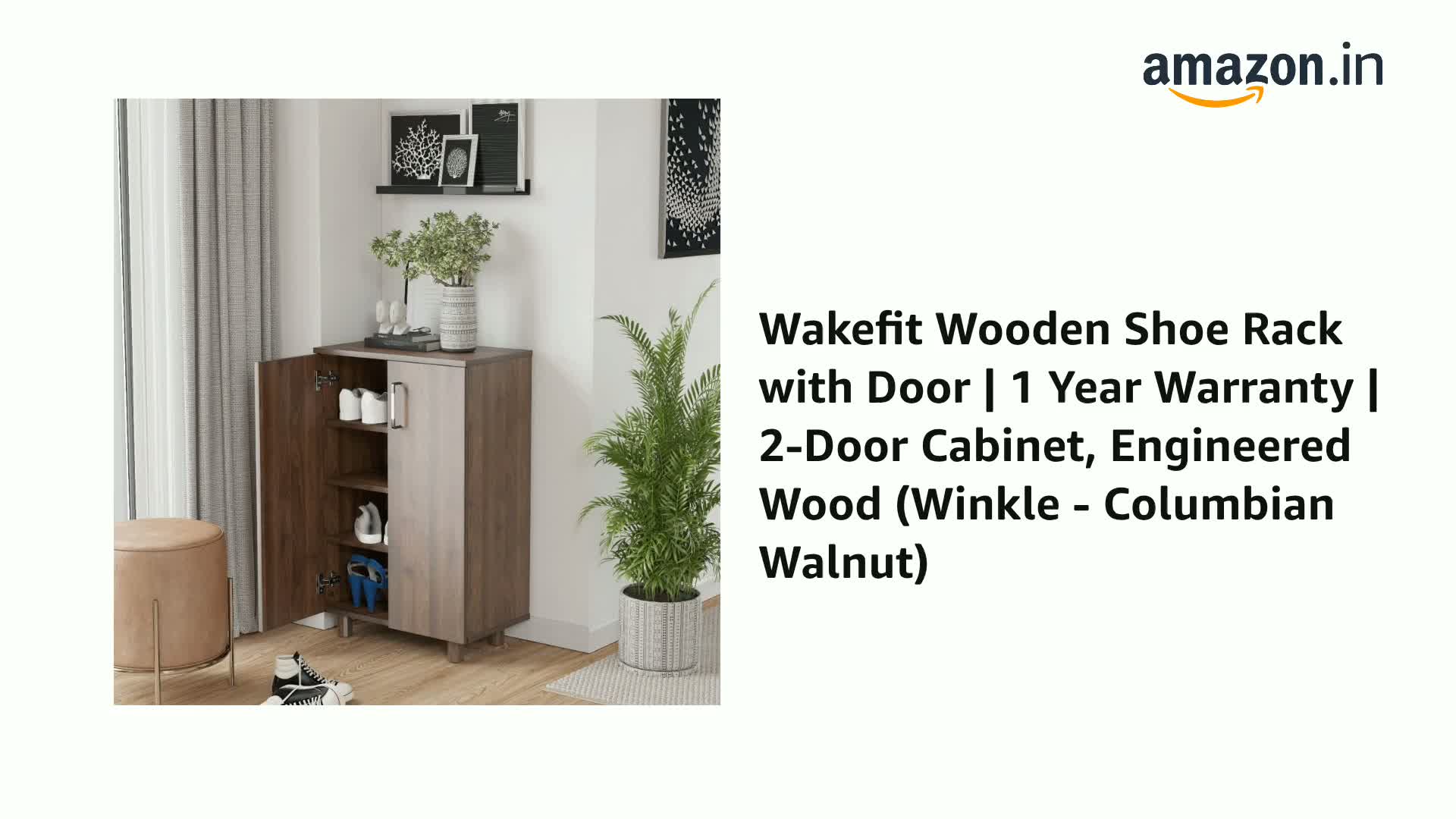 WHAT WE WANT WWW_RACK （L） Bolt L-Shaped Shoe Rack - Brazilian walnut | Neehv Home